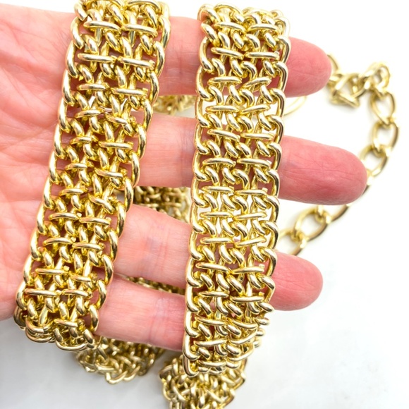Metal Gold Tone ChainMesh Belt With Long Dangle - Picture 9 of 9